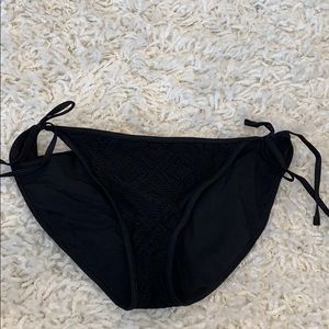 Aerie swim suit bottoms black crochet